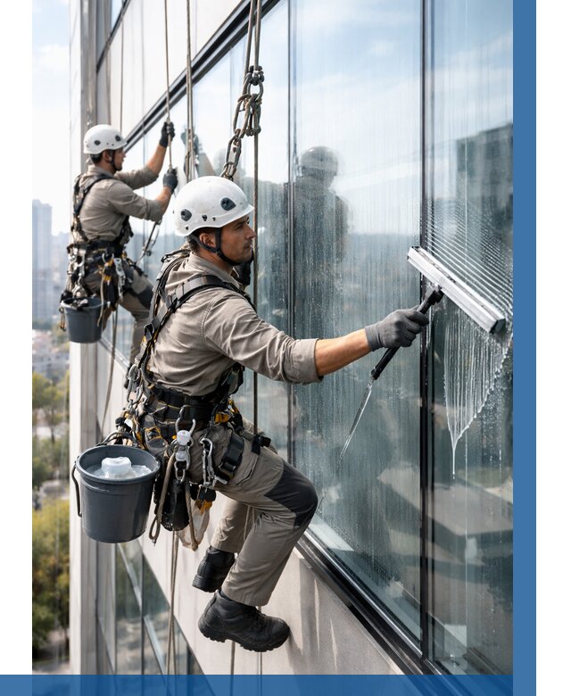 Мойка окон альпинистами в Чусовой от 4702 р. | ВЫСОТНИК-Чсв