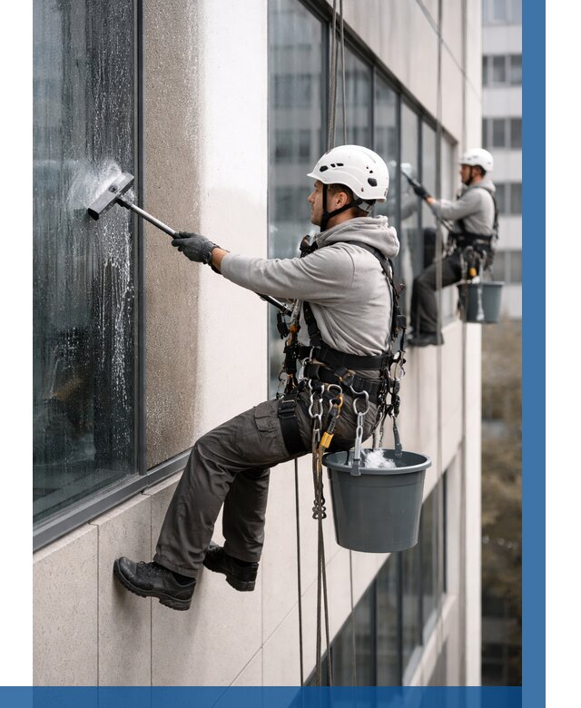 Мойка фасадов зданий в Чусовой под ключ от 366 р. | ВЫСОТНИК-Чсв