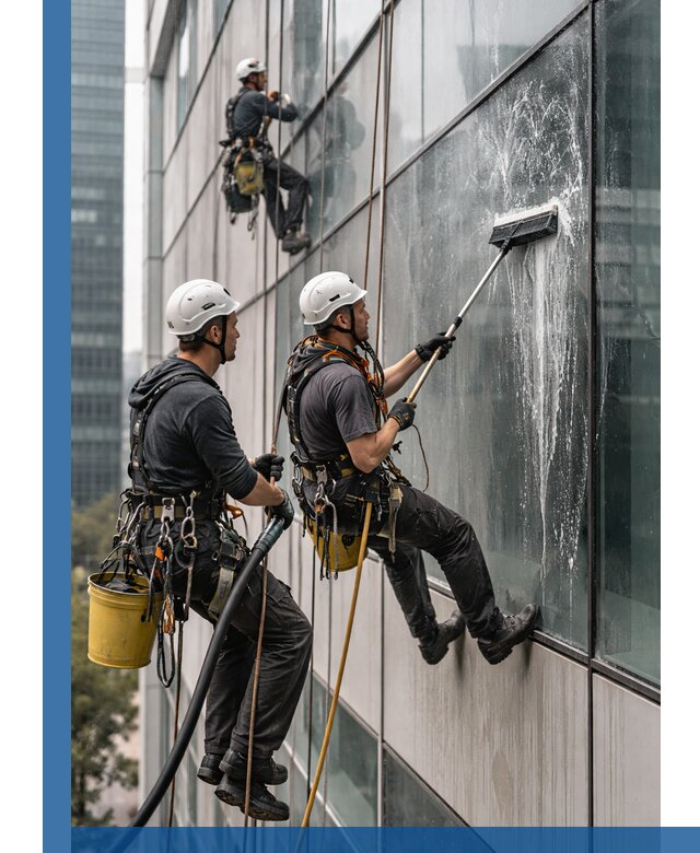 Профессиональная высотная мойка фасадов зданий в Чусовой