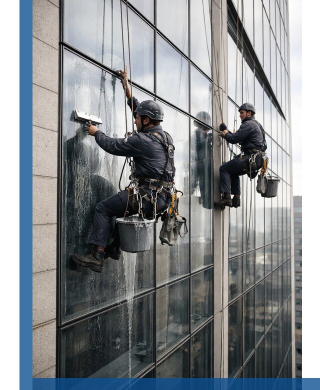 Профессиональная мойка стеклянных фасадов зданий в Чусовой