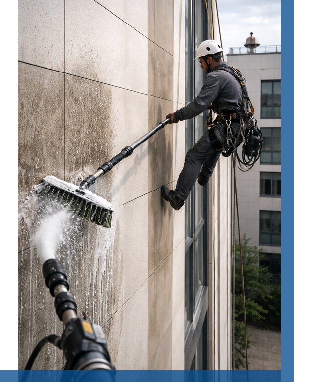 Мойка фасада из керамогранита в Чусовой от 313 р. | ВЫСОТНИК-Чсв