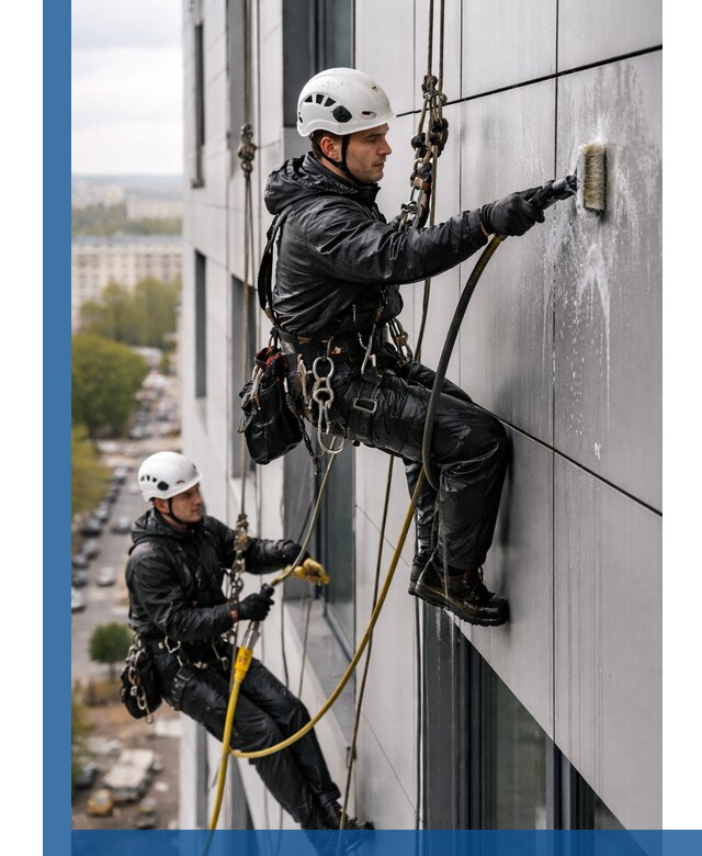 Профессиональная мойка фасада из композита в Чусовой