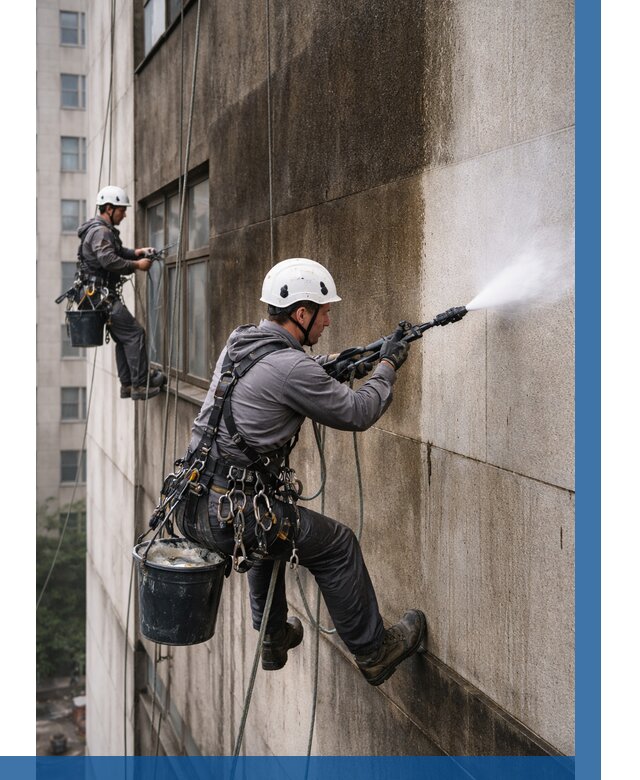 Очистка фасада от копоти в Чусовой от 261 р. | ВЫСОТНИК-Чсв