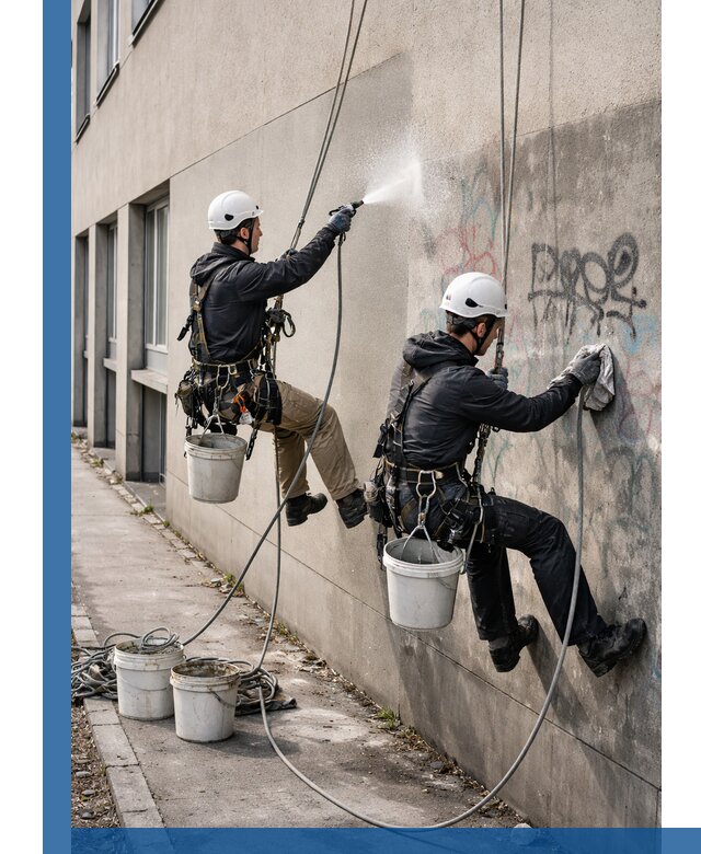 Антиграффити покрытие фасада с защитой от надписей в Чусовой