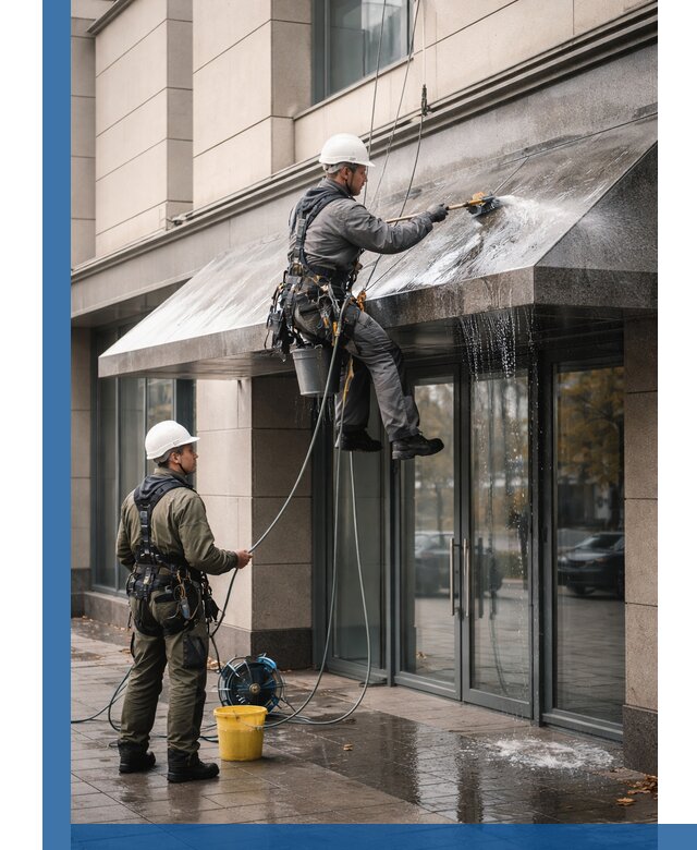 Профессиональная мойка козырьков и навесов в Чусовой