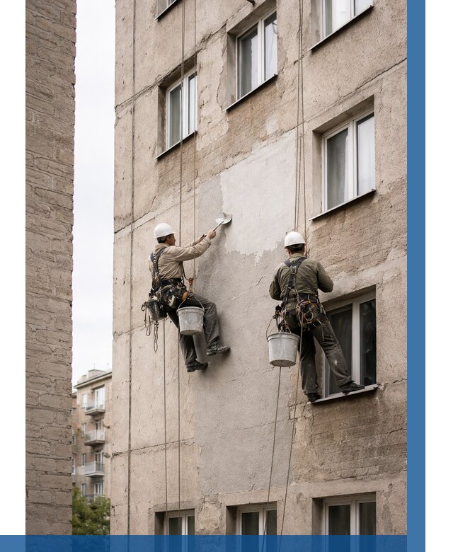 Косметический ремонт фасада в Чусовой от 1149 р. | ВЫСОТНИК-Чсв