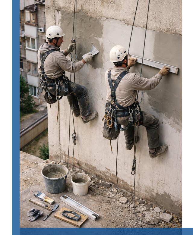 Комплексный ремонт штукатурного фасада с гарантией в Чусовой