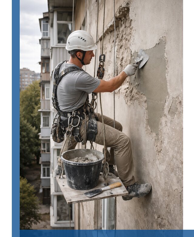 Восстановление фасадной штукатурки в Чусовой с гарантией качества