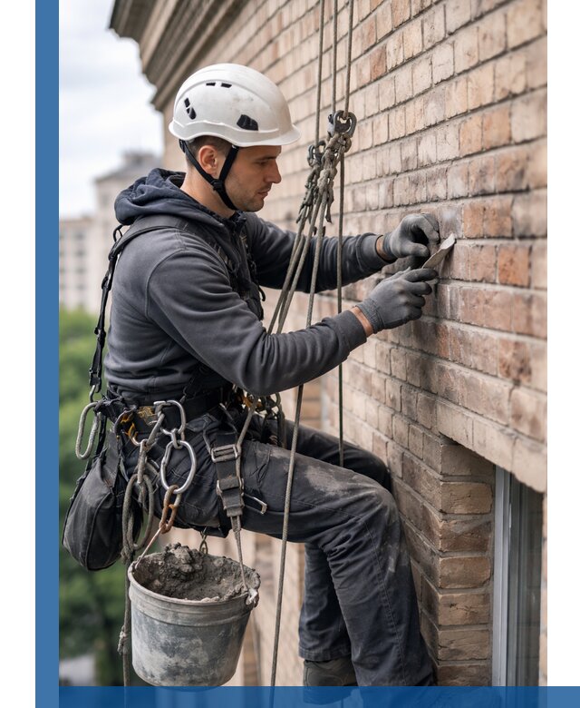 Качественный ремонт кирпичной кладки фасада в Чусовой с гарантией