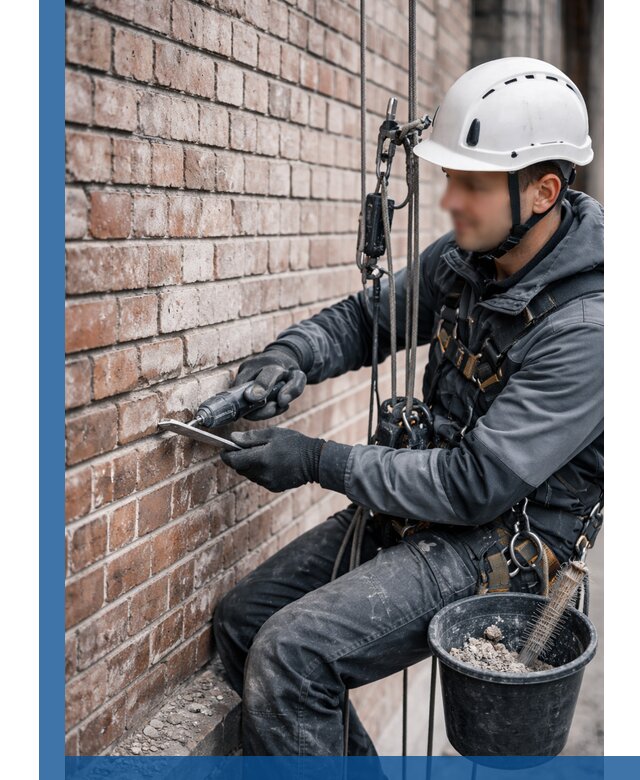 Расшивка кирпичных швов фасадов и стен, ремонт в Чусовой