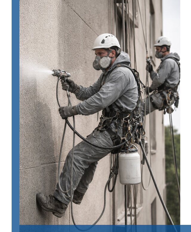 Безвоздушная покраска фасадов зданий в Чусовой профессионально