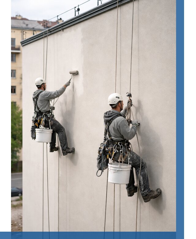 Покраска оштукатуренного фасада в Чусовой от 334 р. | ВЫСОТНИК-Чсв