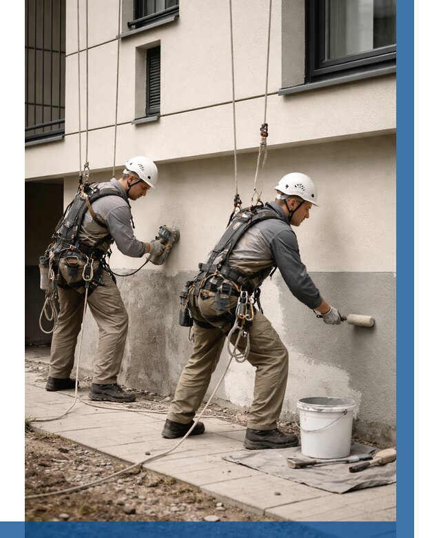 Окраска цоколя здания в Чусовой от 470 р. под ключ | ВЫСОТНИК-Чсв