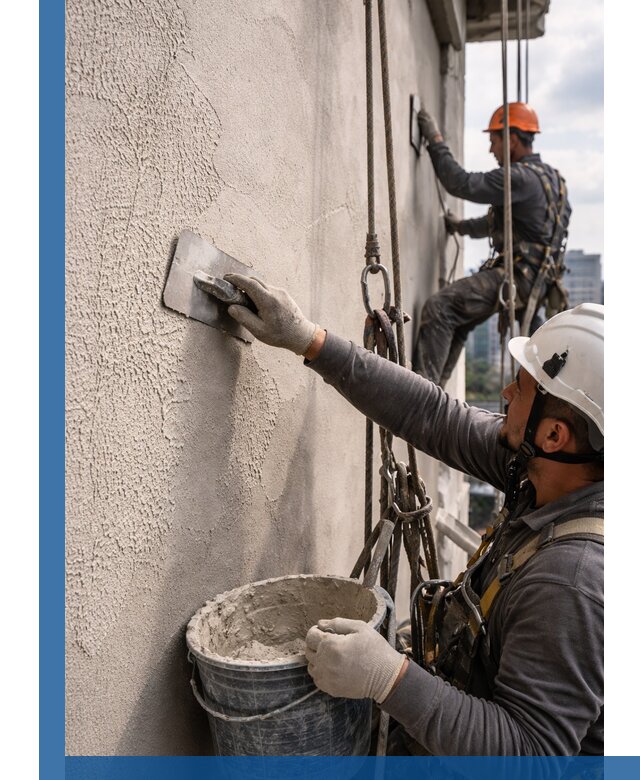 Декоративная штукатурка фасада с утеплением и защитой в Чусовой