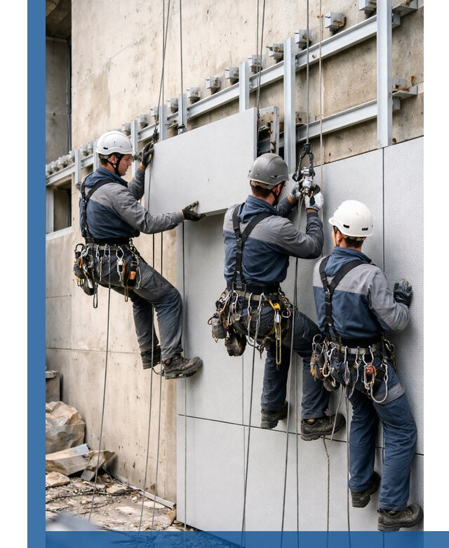 Монтаж вентилируемого фасада в Чусовой под ключ с гарантией качества