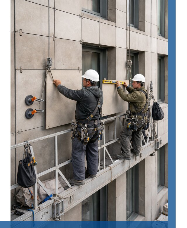 Монтаж керамогранита на фасад в Чусовой от 2612 р. | ВЫСОТНИК-Чсв