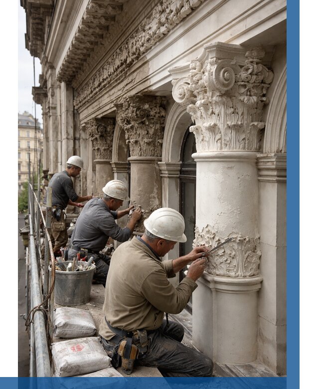 Реставрация фасадной лепнины в Чусовой от 2612 р. | ВЫСОТНИК-Чсв