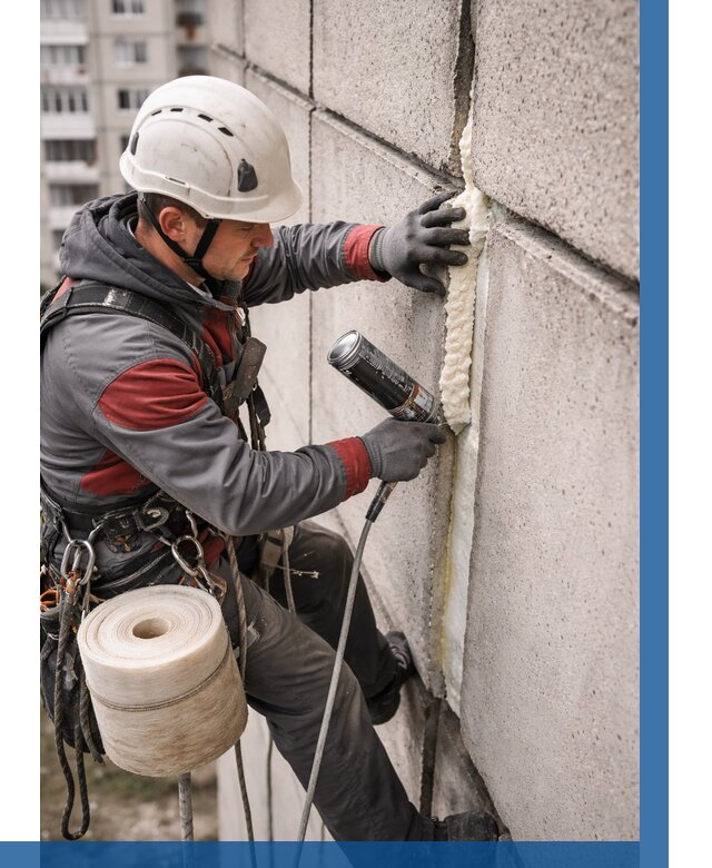 Утепление межпанельных швов в Чусовой от 731 р. | ВЫСОТНИК-Чсв