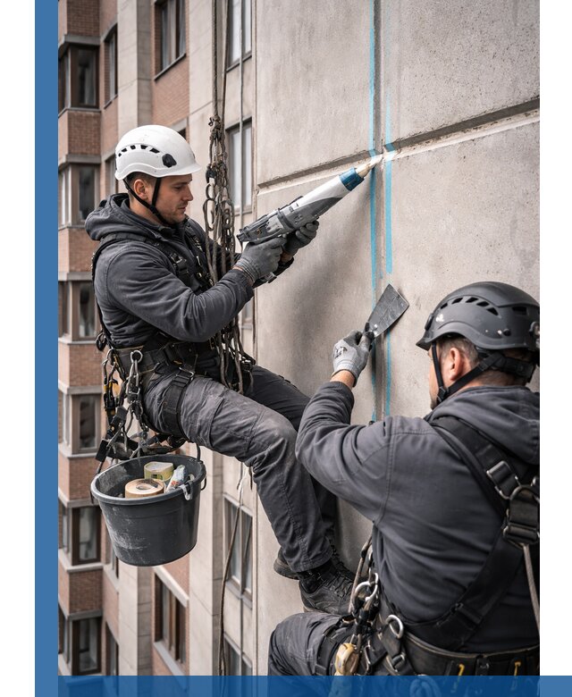 Вторичная герметизация швов фасада и кровли в Чусовой