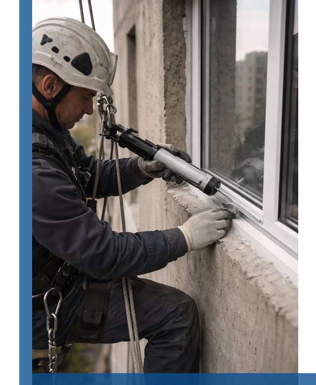 Герметизация оконных швов снаружи в Чусовой профессионально