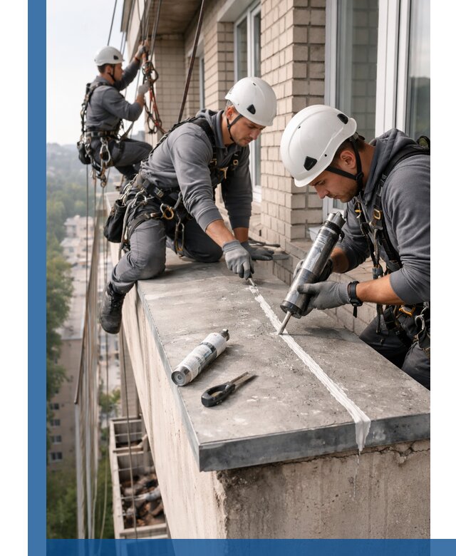 Герметизация балконного козырька в Чусовой профессионально