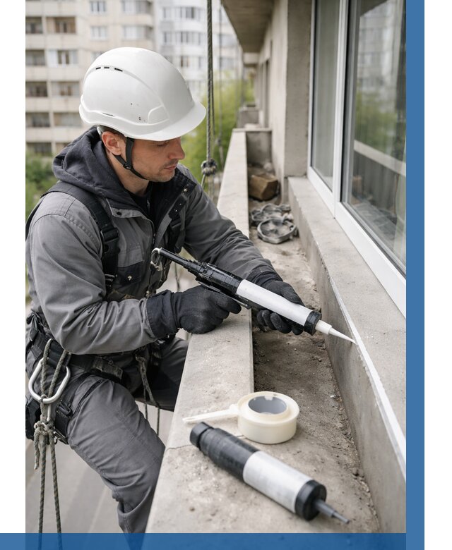 Герметизация швов лоджии в Чусовой от 4702 р. | ВЫСОТНИК-Чсв