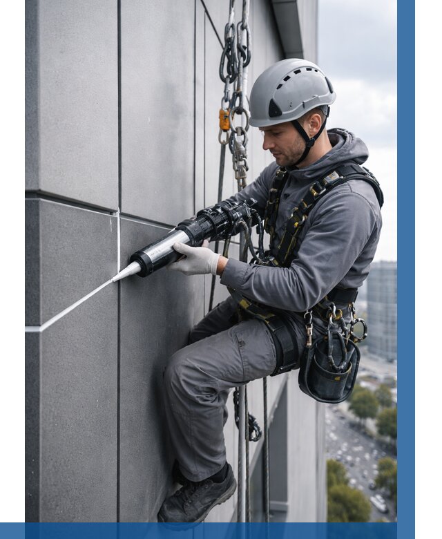 Герметизация стыков фасадных панелей в Чусовой от 6791 р.| ВЫСОТНИК-Чсв