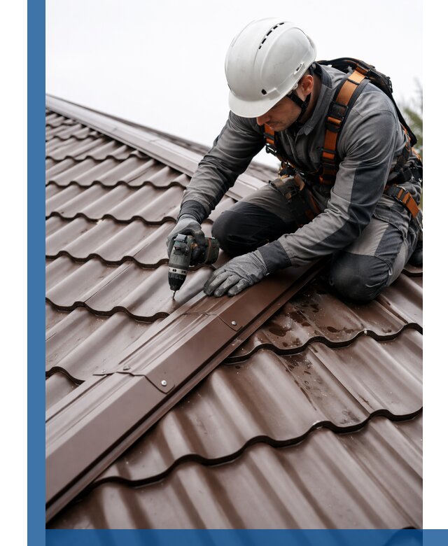 Ремонт металлочерепицы на крыше в Чусовой профессионально