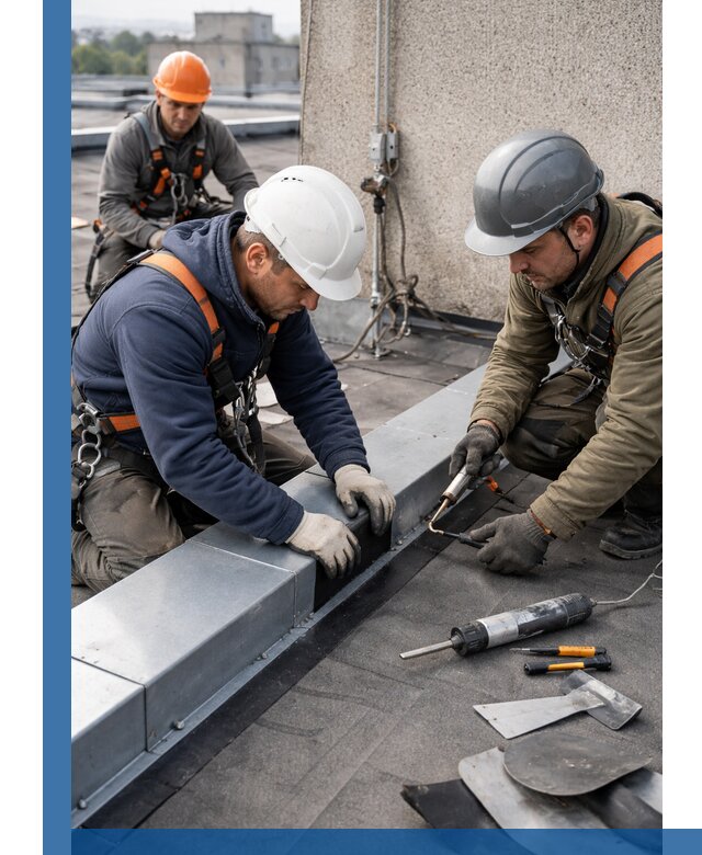 Ремонт кровельных примыканий в Чусовой профессионально