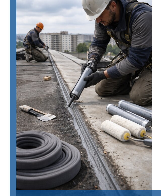 Герметизация швов кровли в Чусовой с гарантией герметичности
