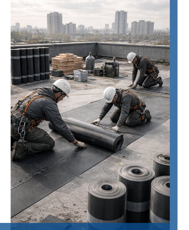 Монтаж мягкой кровли под ключ в Чусовой от 470 р. | ВЫСОТНИК-Чсв