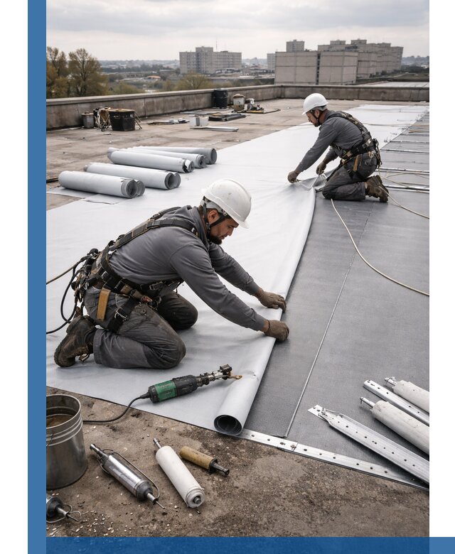 Монтаж мембранной кровли в Чусовой для промышленных зданий