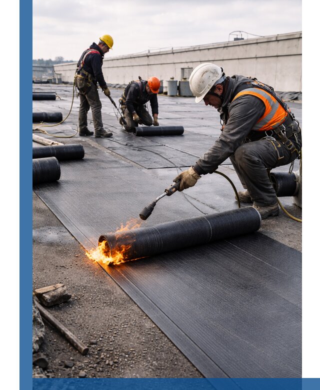 Монтаж наплавляемой кровли в Чусовой профессионально