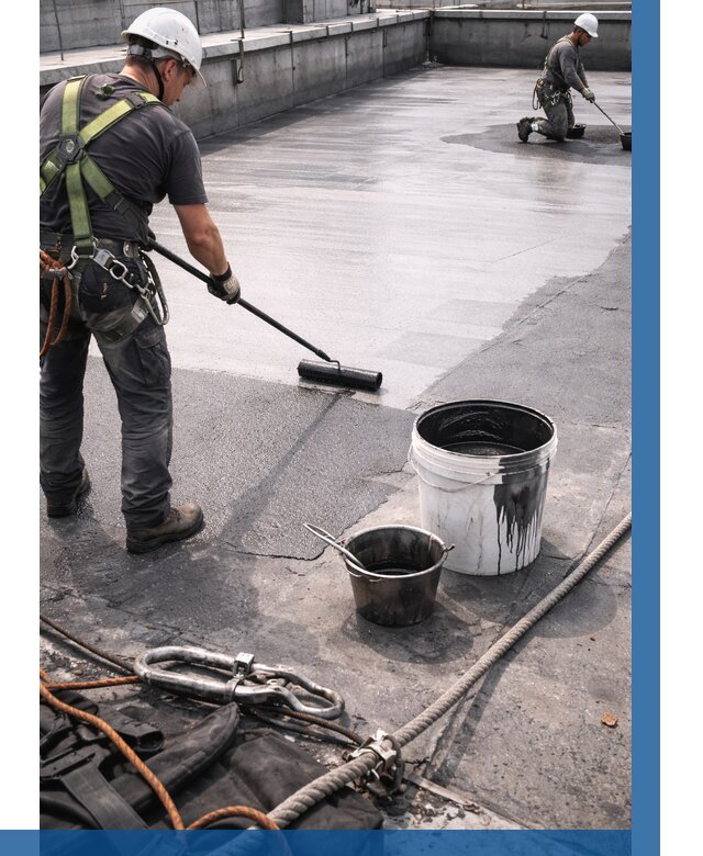 Гидроизоляция кровли жидкой резиной в Чусовой от 522 р. | ВЫСОТНИК-Чсв