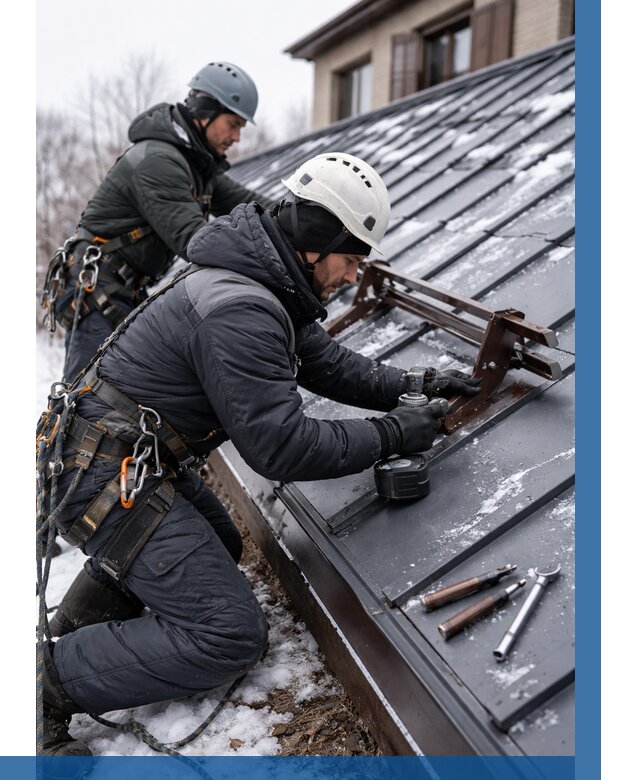 Монтаж снегозадержателей в Чусовой от 470 р. | ВЫСОТНИК-Чсв