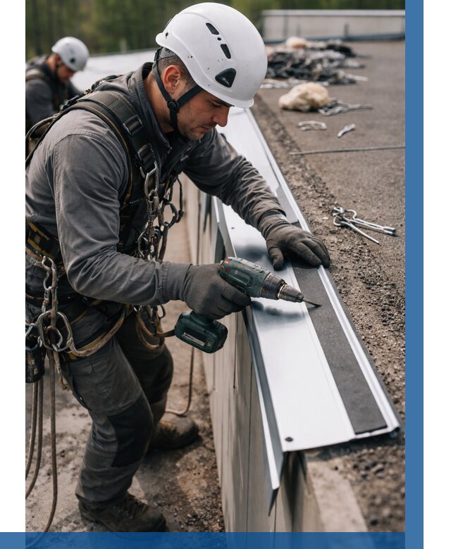 Монтаж капельника на кровле в Чусовой от 313 р. | ВЫСОТНИК-Чсв