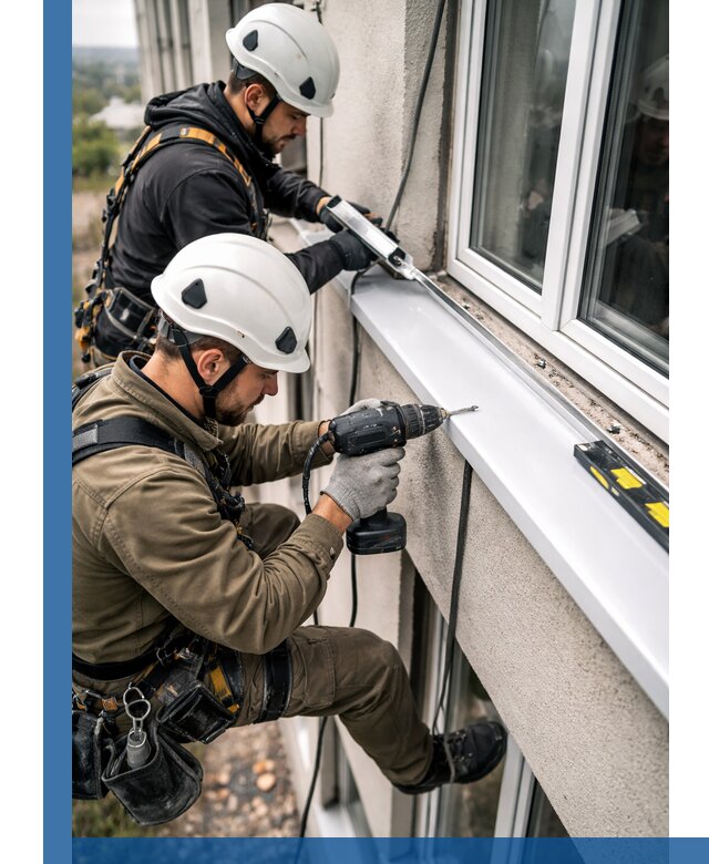 Профессиональный монтаж оконных отливов и отведения воды в Чусовой