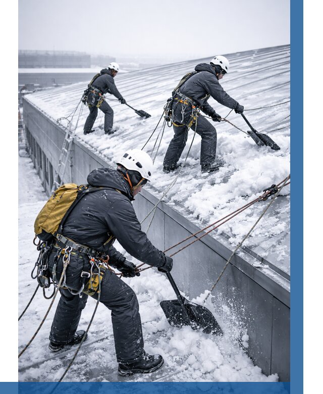 Очистка навесов от снега в Чусовой от 4702 р. | ВЫСОТНИК-Чсв