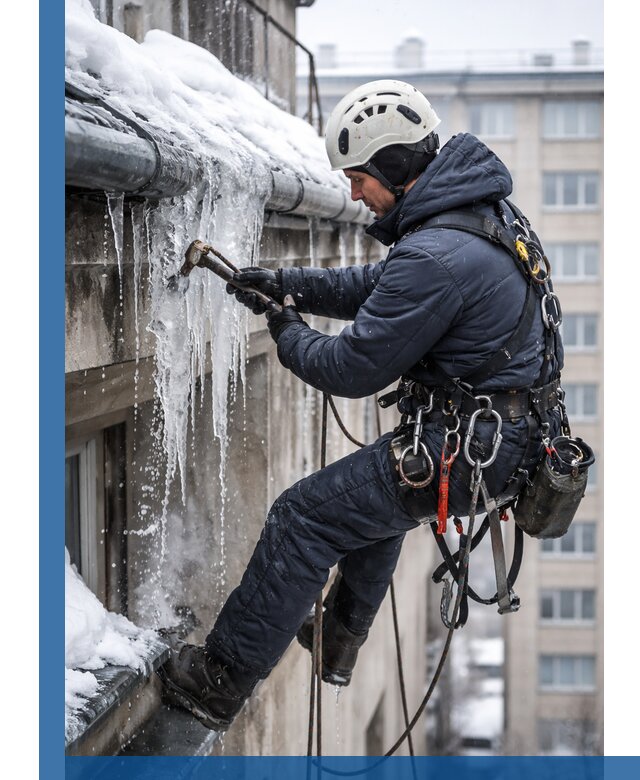 Удаление наледи и чистка водостоков в Чусовой оперативно и безопасно