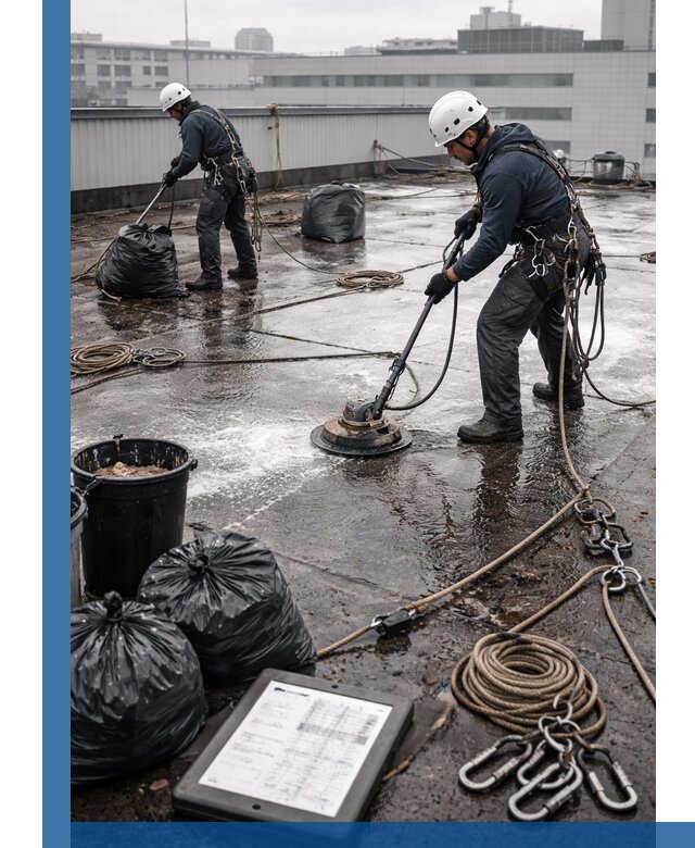 Плановая очистка кровли по графику в Чусовой для безопасности