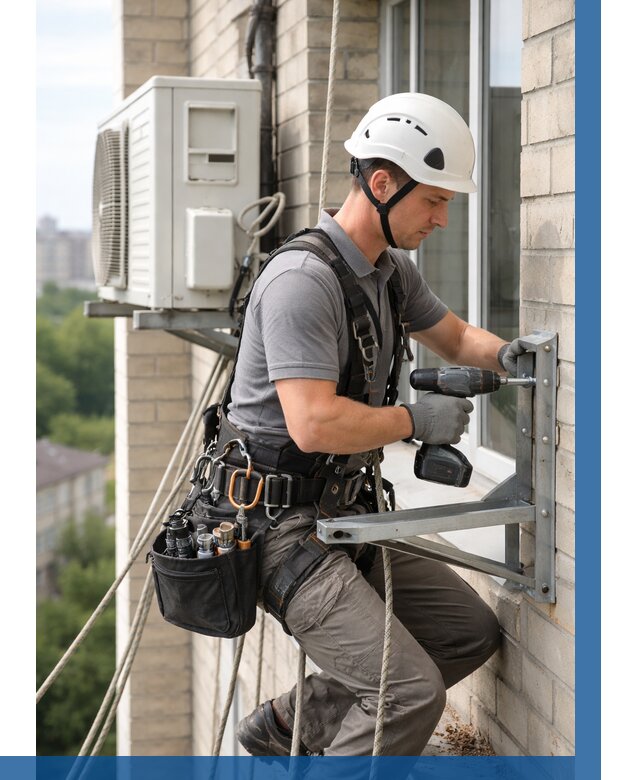 Установка кронштейнов кондиционера в Чусовой от 3657 р. | ВЫСОТНИК-Чсв