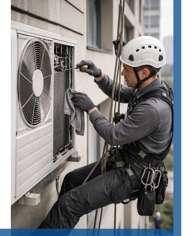 Обслуживание внешнего блока кондиционера в Чусовой от 2821 р.ВЫСОТНИК-Чсв