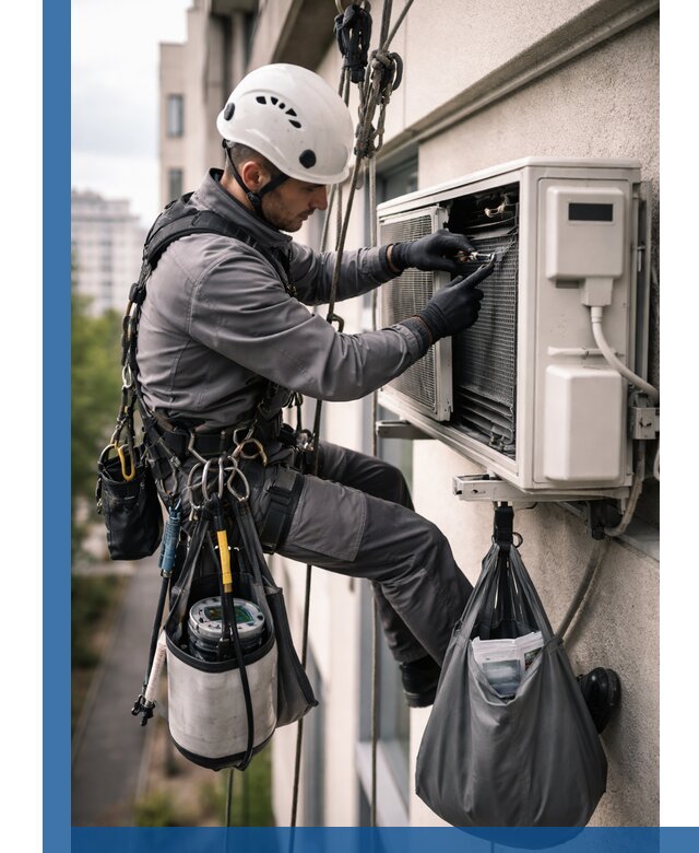 Обслуживание внешнего блока кондиционера в Чусовой профессионально