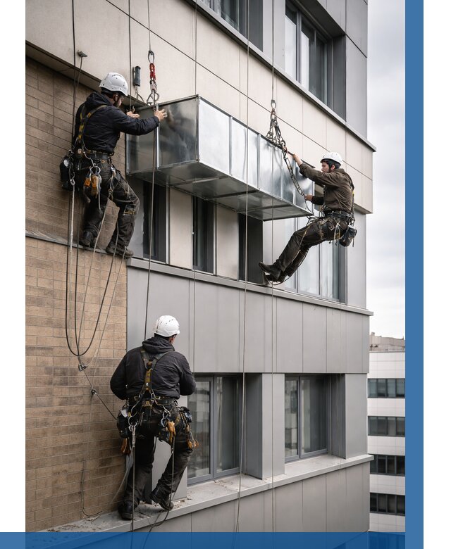 Монтаж воздуховодов на фасаде в Чусовой от 1567 р. | ВЫСОТНИК-Чсв