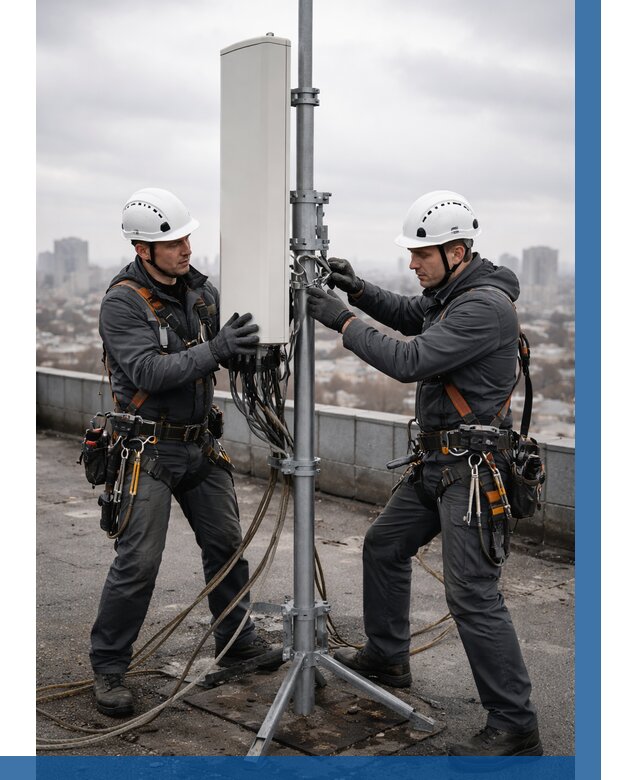 Монтаж антенн связи на крыше в Чусовой от 8881 р. | ВЫСОТНИК-Чсв