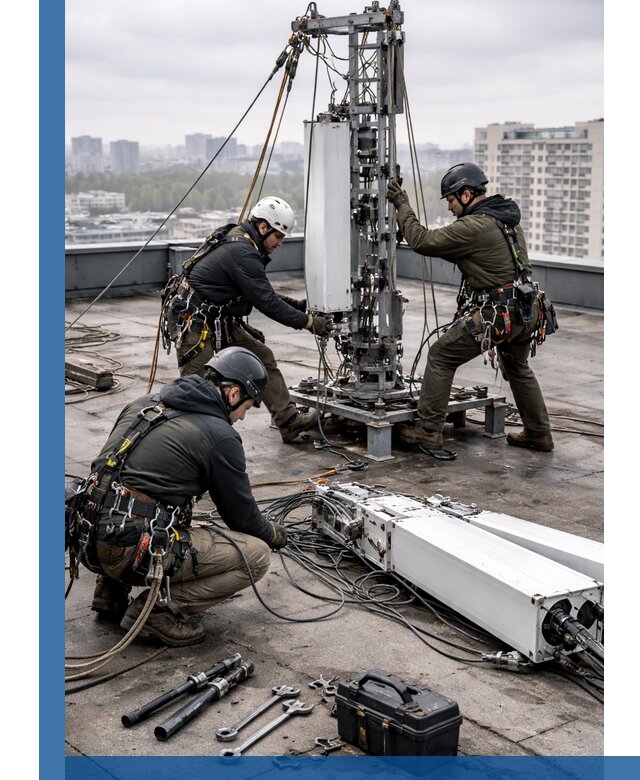 Демонтаж антенн на крыше зданий в Чусовой с гарантией