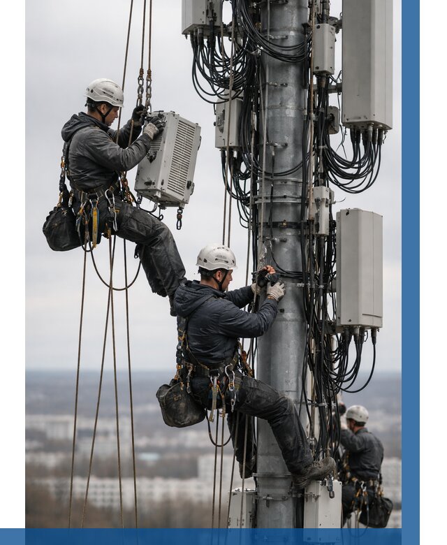 Монтаж оборудования связи на мачте в Чусовой от 7836 р. | ВЫСОТНИК-Чсв