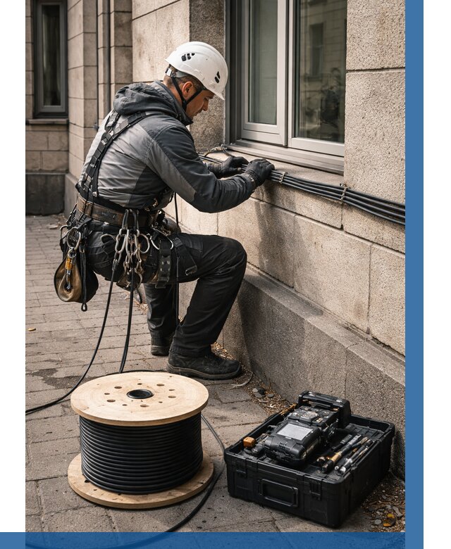 Прокладка оптоволоконного кабеля в Чусовой от 836 р. | ВЫСОТНИК-Чсв