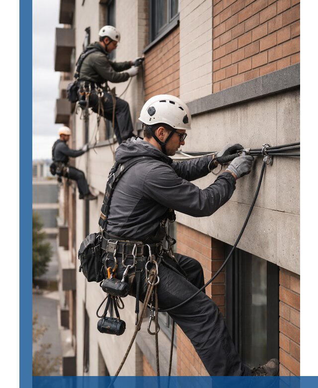 Крепление кабеля на фасаде монтаж и крепеж в Чусовой