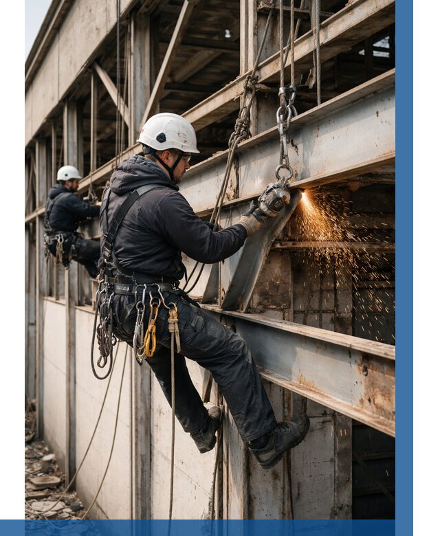 Демонтаж металлоконструкций на высоте в Чусовой от 6791р. |ВЫСОТНИК-Чсв